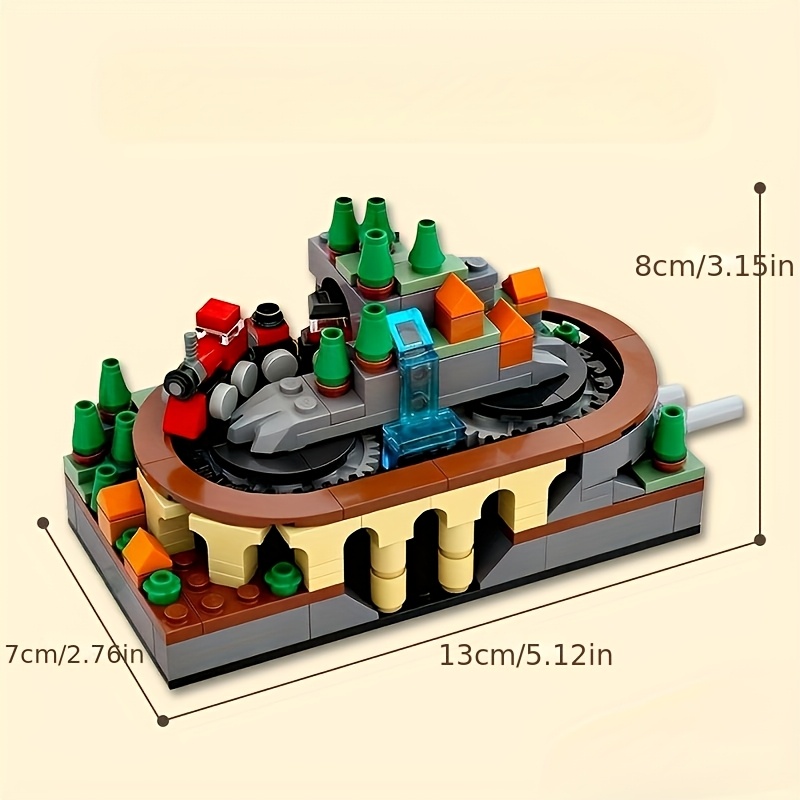 Mountain Adventure Kinetic Building Blocks Set with Train Model